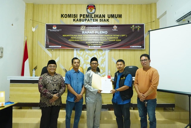 Daftar Pemilih Tetap Untuk Pilkada Ditetapkan, Bawaslu Siak Sampaikan Catatan Perbaikan